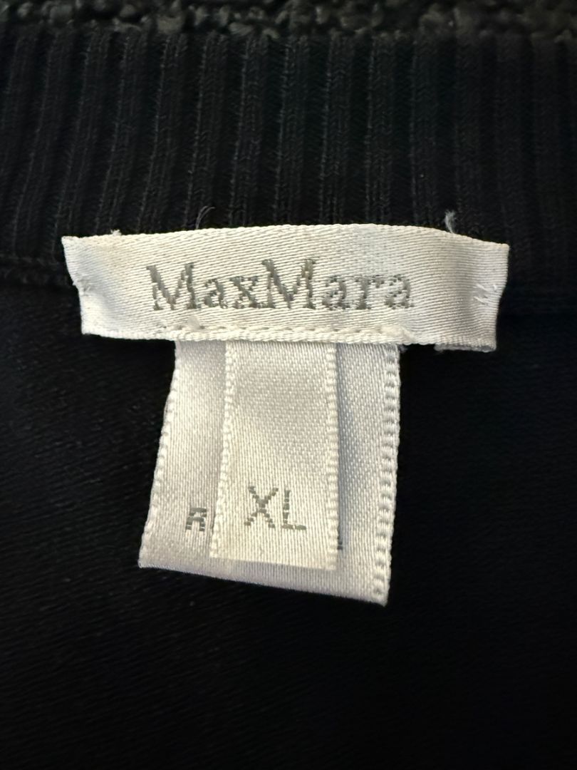 MaxMara Black Deep-V Cardigan – Size XL
