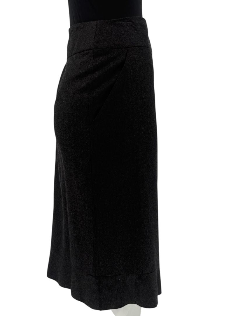 Chanel Charcoal Gray Wool & Cashmere Skirt – Fall 2002, Size 44