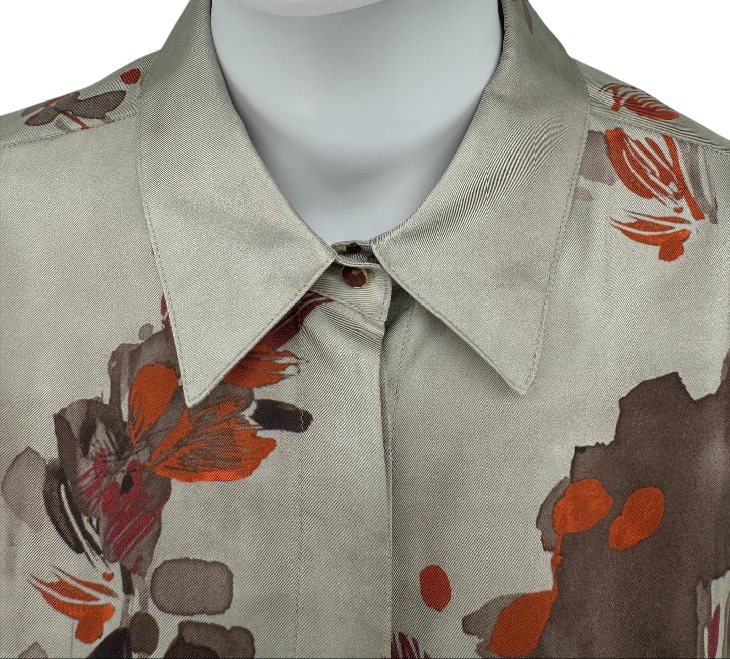 Agnona Printed Silk Shirt – Size 44 (IT)