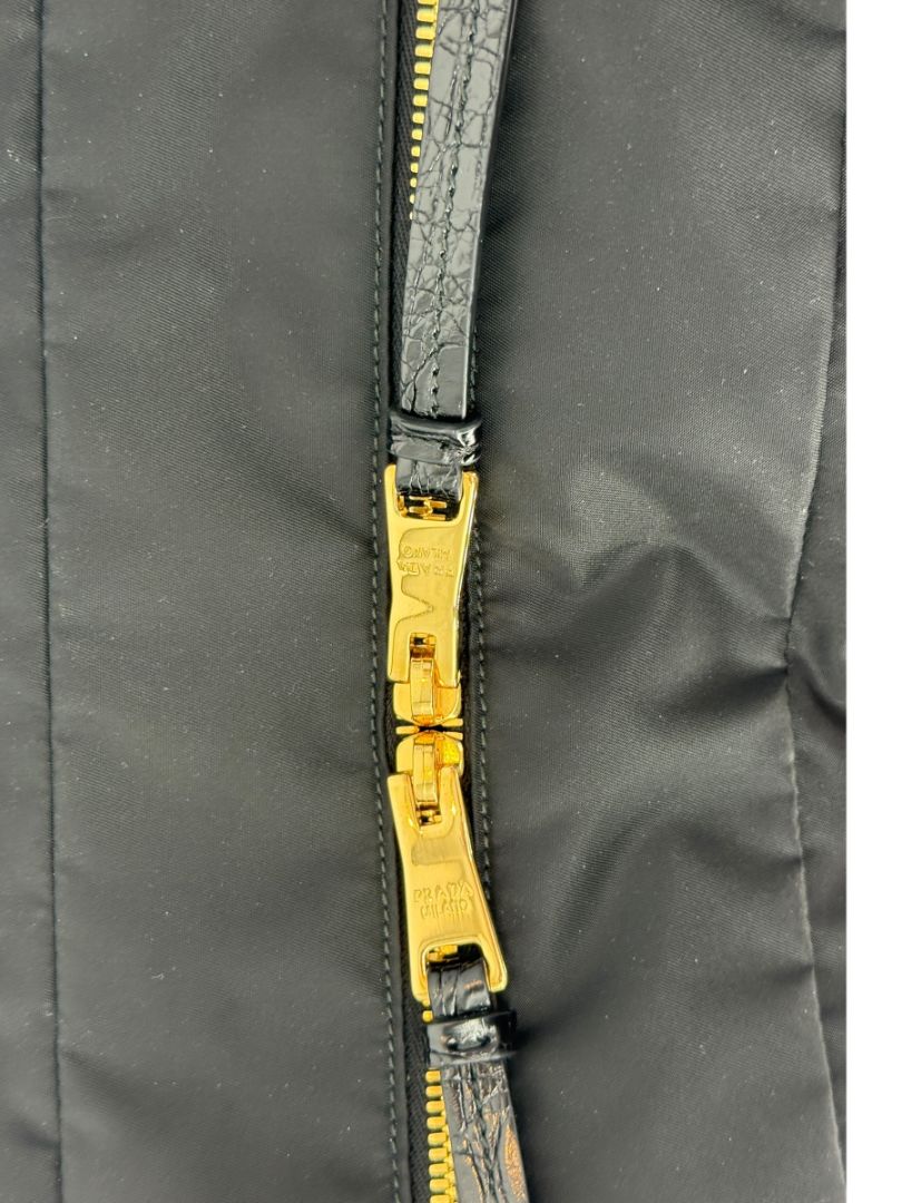 Prada Tessuto Nylon & Leather Trim Tote – Nero