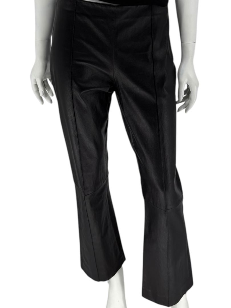 The Row Black Lambskin Flared Leather Pants – Size L