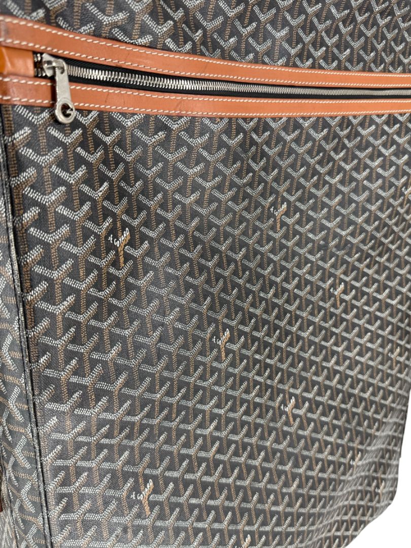 Goyard Goyardine Canvas Large Rolling Suitcase – 25.6" x 19.7" x 9.8"