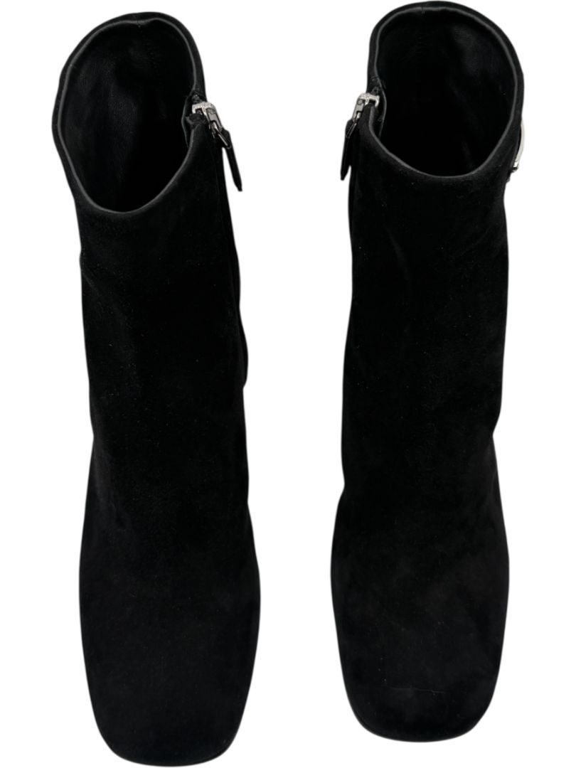 Prada Black Suede Ankle Boots – Size 39.5