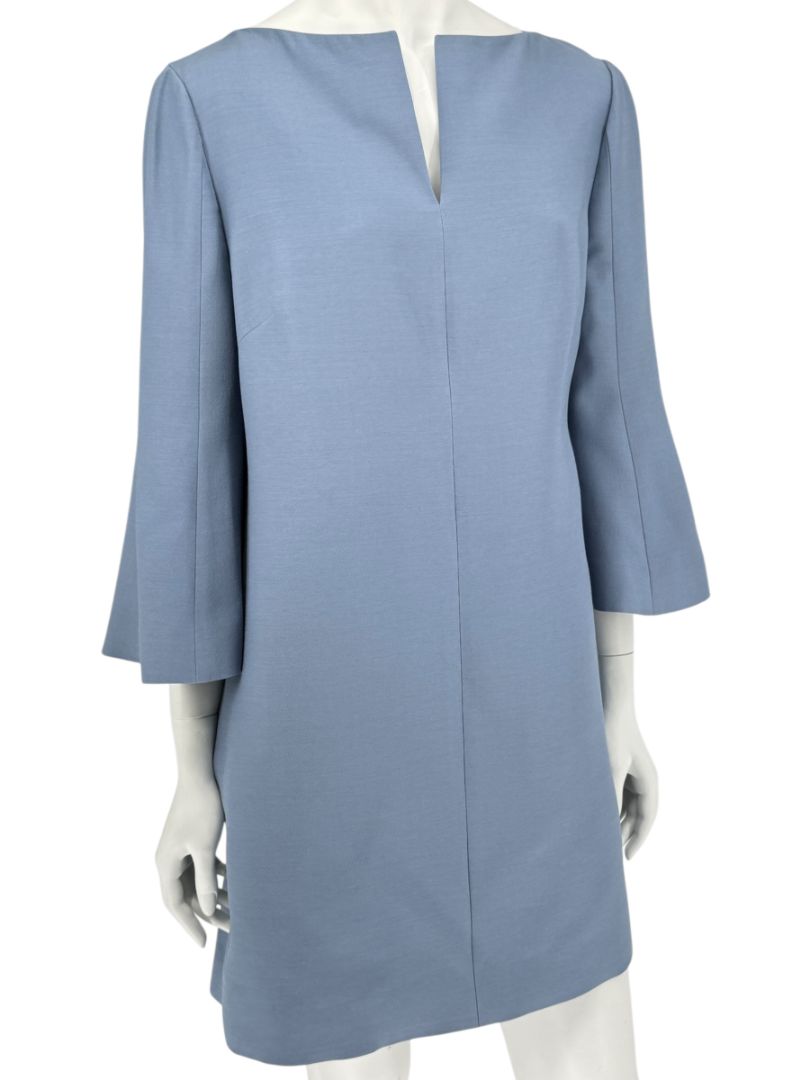 VALENTINO Blue Wool-Silk A-Line Dress – IT 46