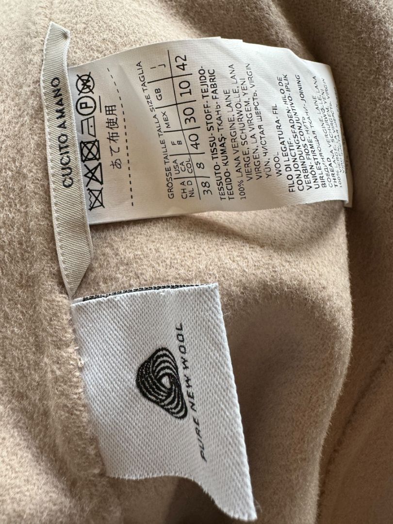 S Max Mara Camel Hooded Wrap Coat – Size 10 (IT 42)