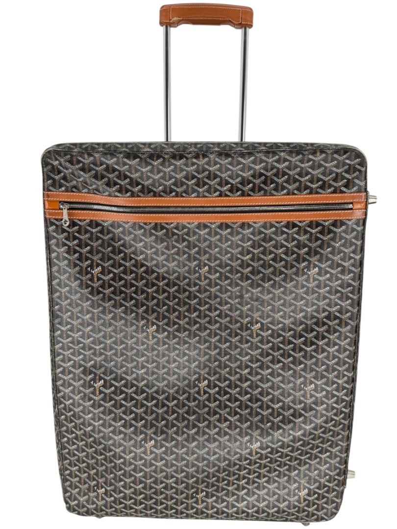 Goyard Goyardine Canvas Large Rolling Suitcase – 25.6" x 19.7" x 9.8"