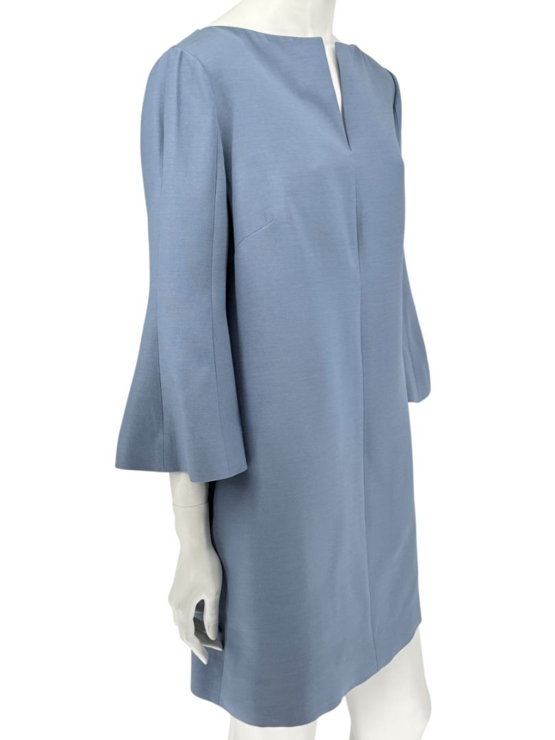 VALENTINO Blue Wool-Silk A-Line Dress – IT 46