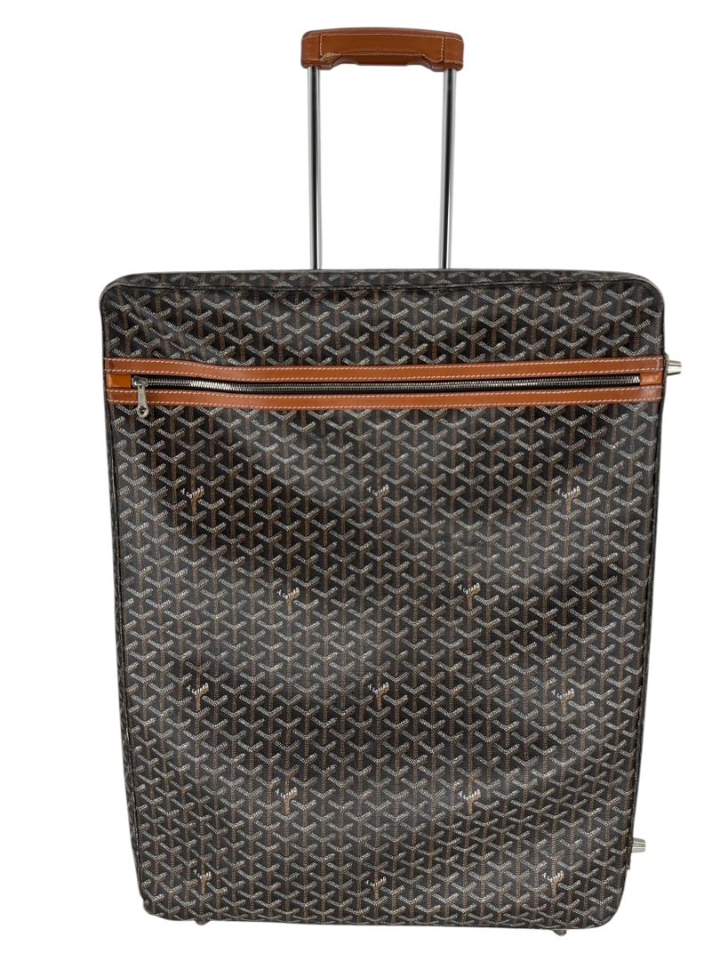 Goyard Goyardine Canvas Large Rolling Suitcase – 25.6" x 19.7" x 9.8"