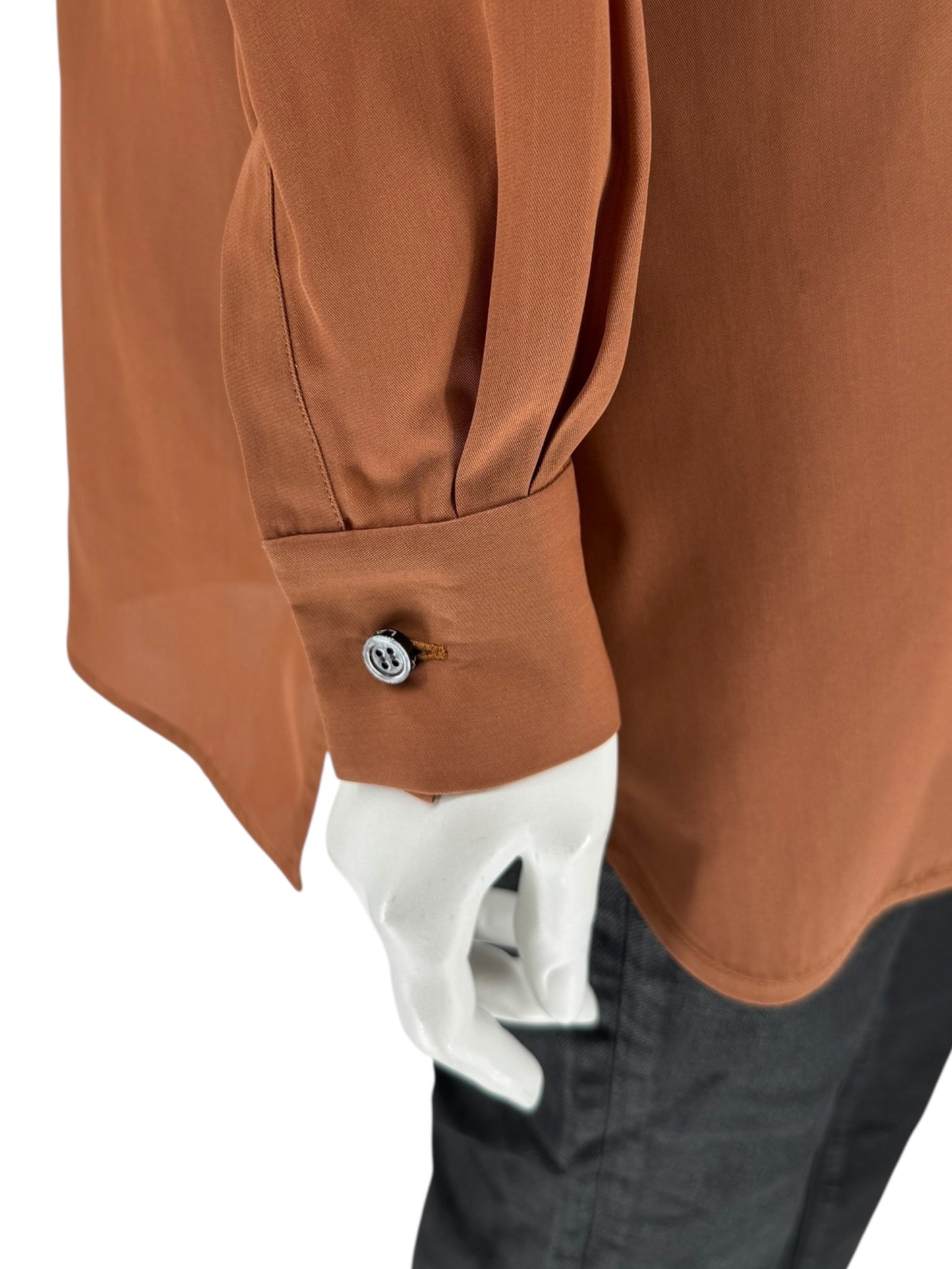 Derek Lam Rust Silk Long Shirt – Size 6 US / 42 IT / 38 FR / 10 GB