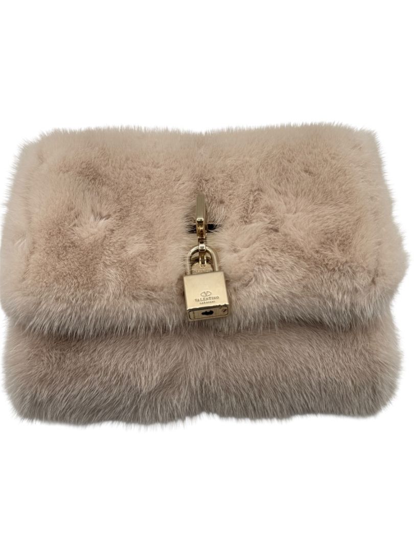 Valentino Mink Turnlock Flap Bag - Pink