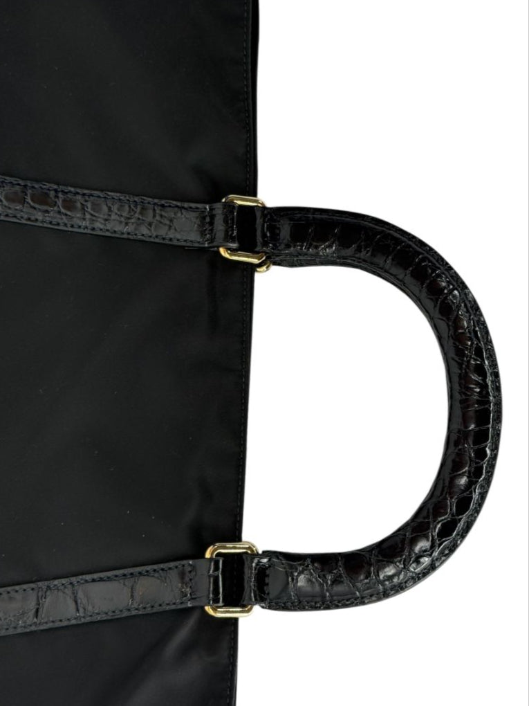 Prada Tessuto Nylon & Leather Trim Tote – Nero