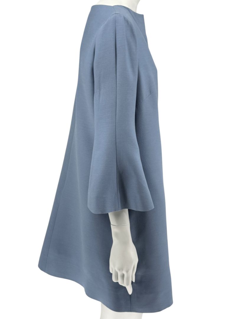 VALENTINO Blue Wool-Silk A-Line Dress – IT 46