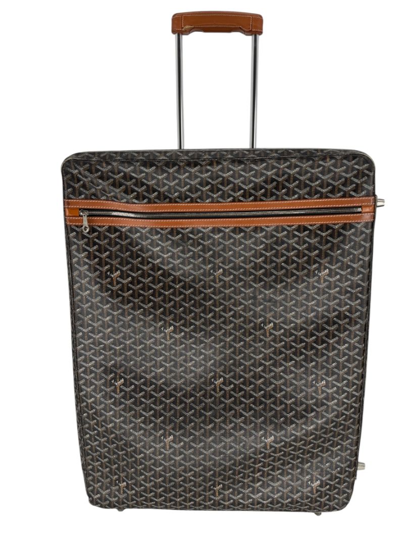 Goyard Goyardine Canvas Large Rolling Suitcase – 25.6" x 19.7" x 9.8"