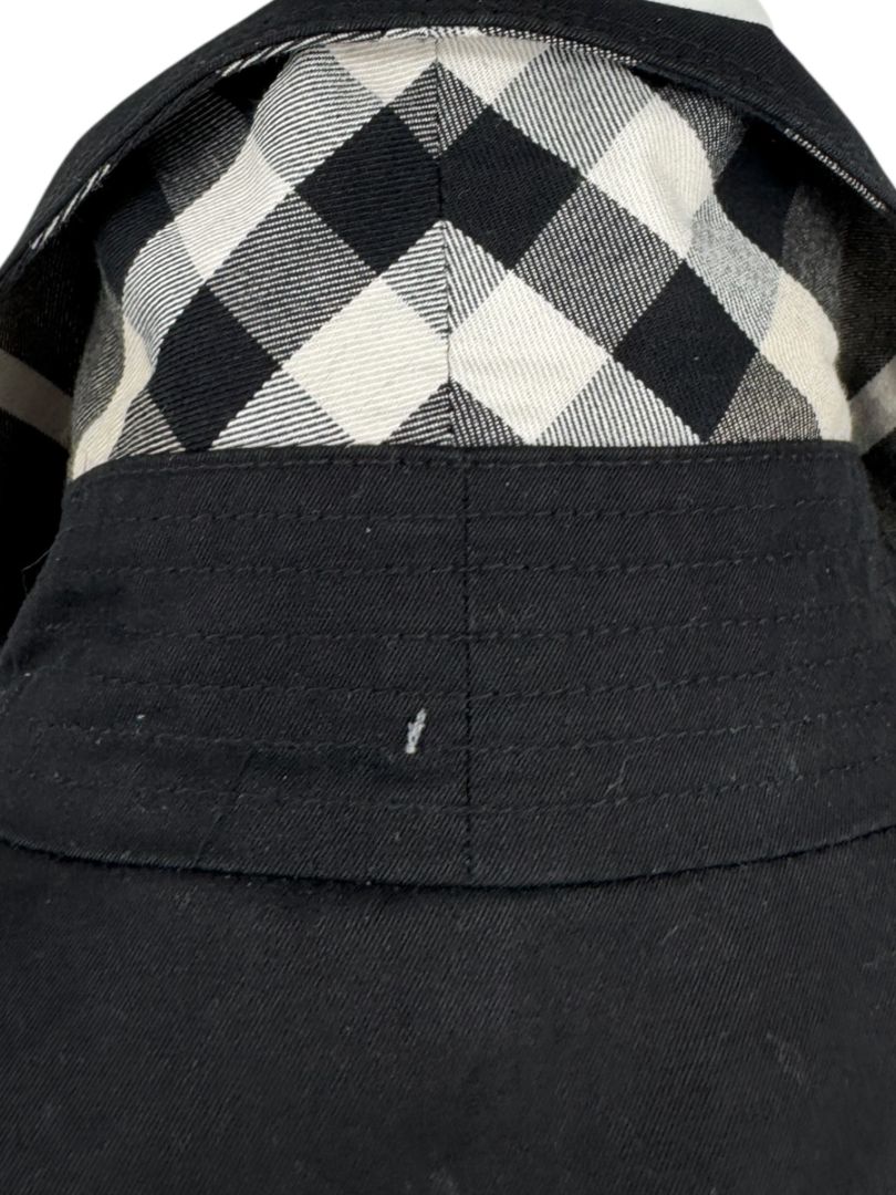 Burberry London Black Cotton Trench Coat with Crystal Bead Hem – Size USA 14 / IT 48