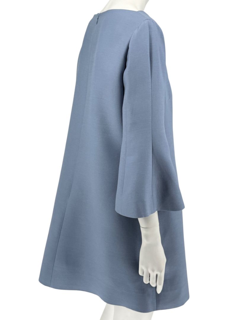VALENTINO Blue Wool-Silk A-Line Dress – IT 46