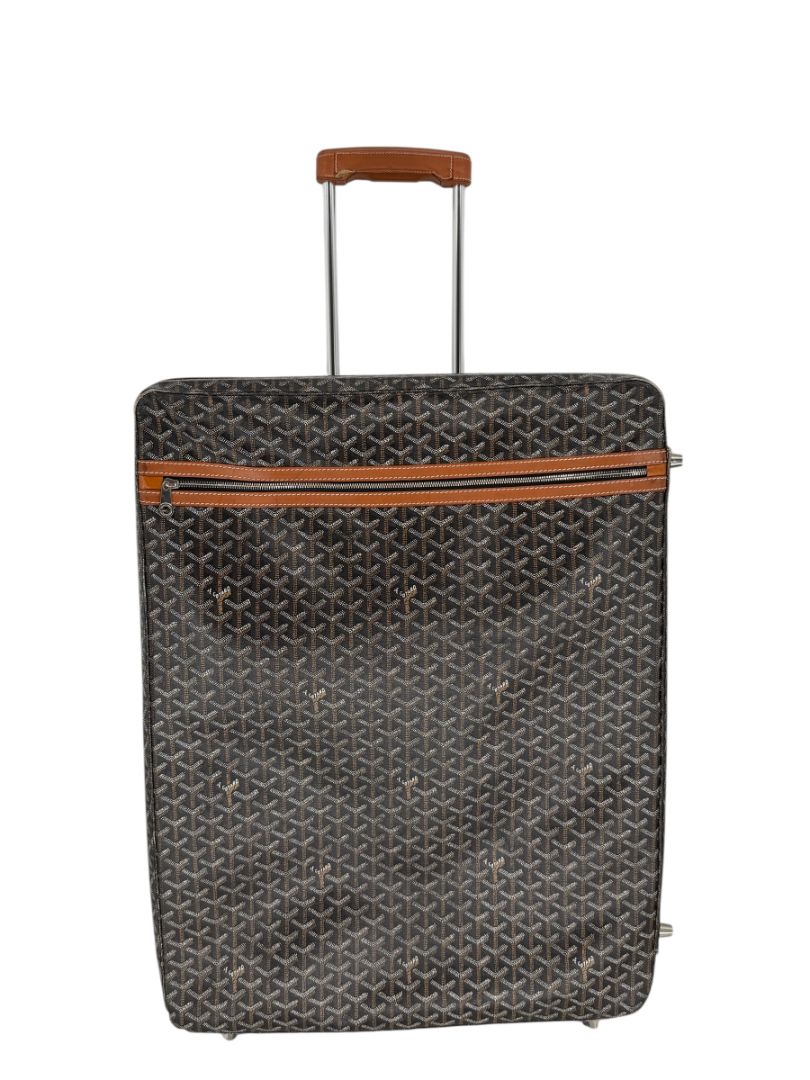 Goyard Goyardine Canvas Large Rolling Suitcase – 25.6" x 19.7" x 9.8"