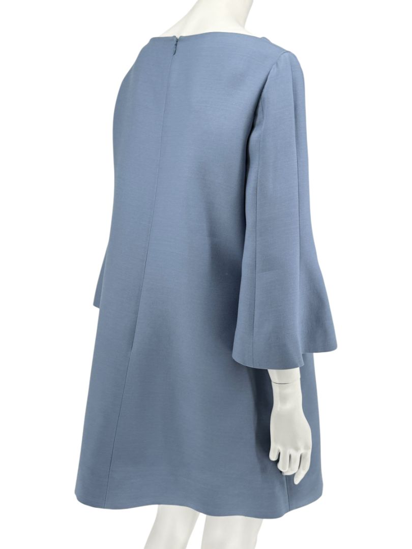 VALENTINO Blue Wool-Silk A-Line Dress – IT 46