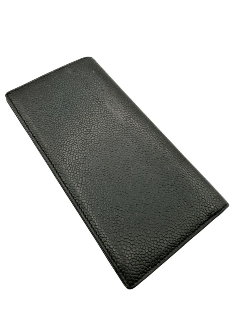 Chanel Black Caviar Leather CC Checkbook Holder – Made in Italy