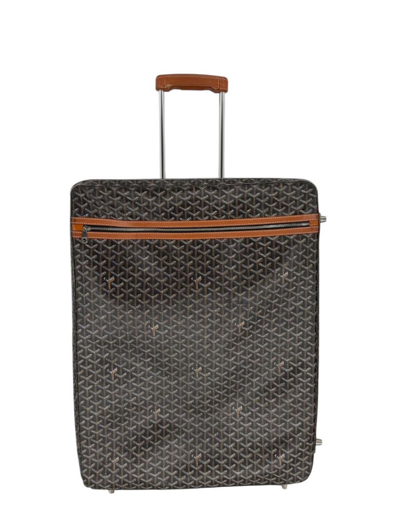 Goyard Goyardine Canvas Large Rolling Suitcase – 25.6" x 19.7" x 9.8"
