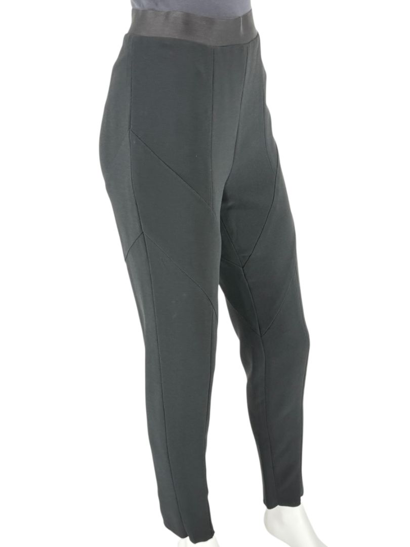 Pamella Roland Black Sculpted Seam Pants - Large