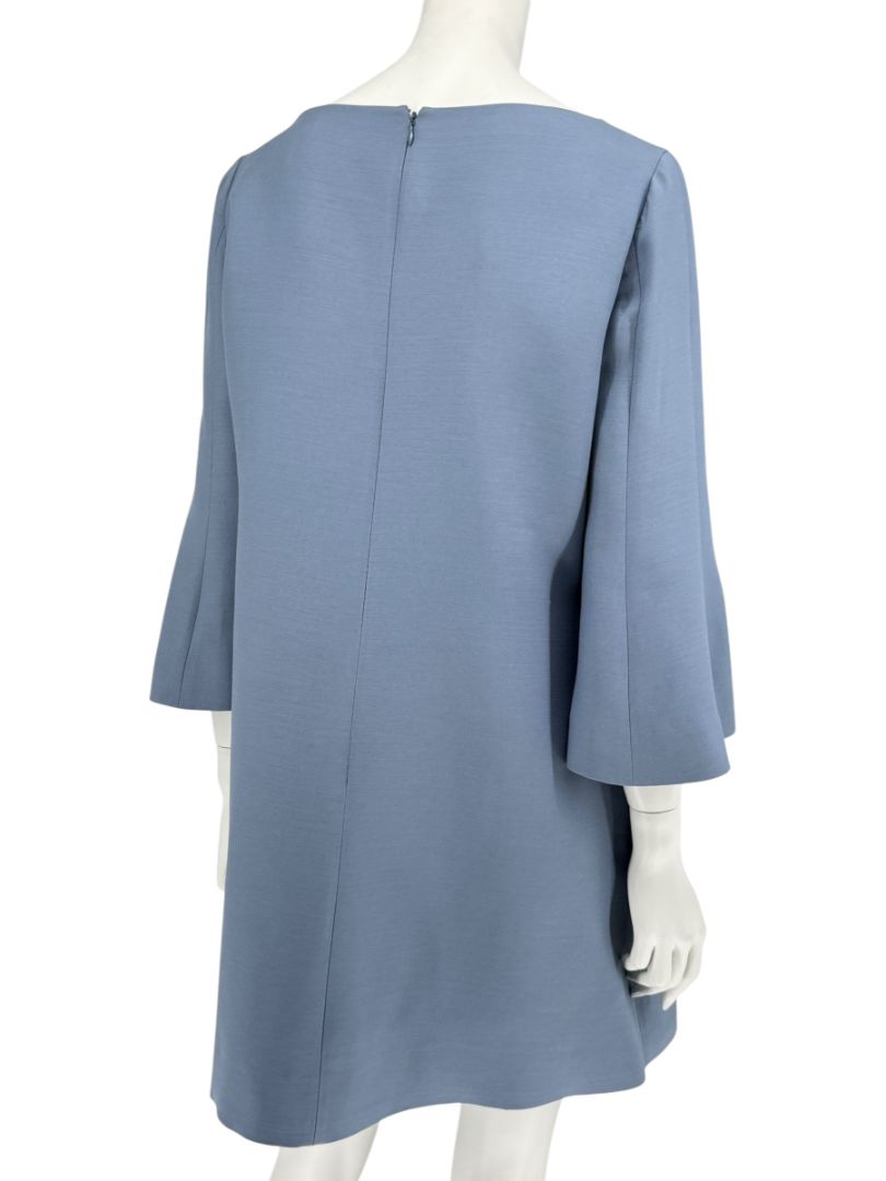 VALENTINO Blue Wool-Silk A-Line Dress – IT 46