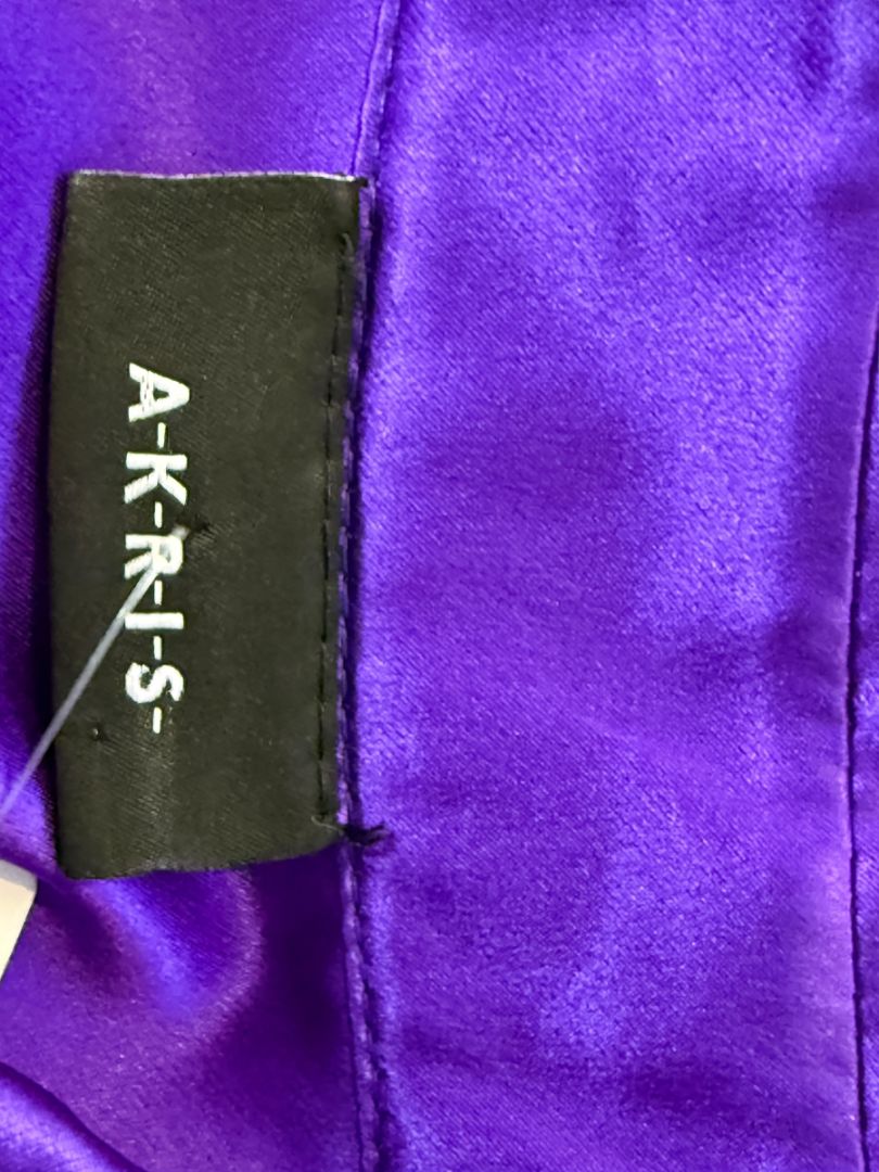 Akris Purple Mulberry Silk Button-Front Blouse – Size 8