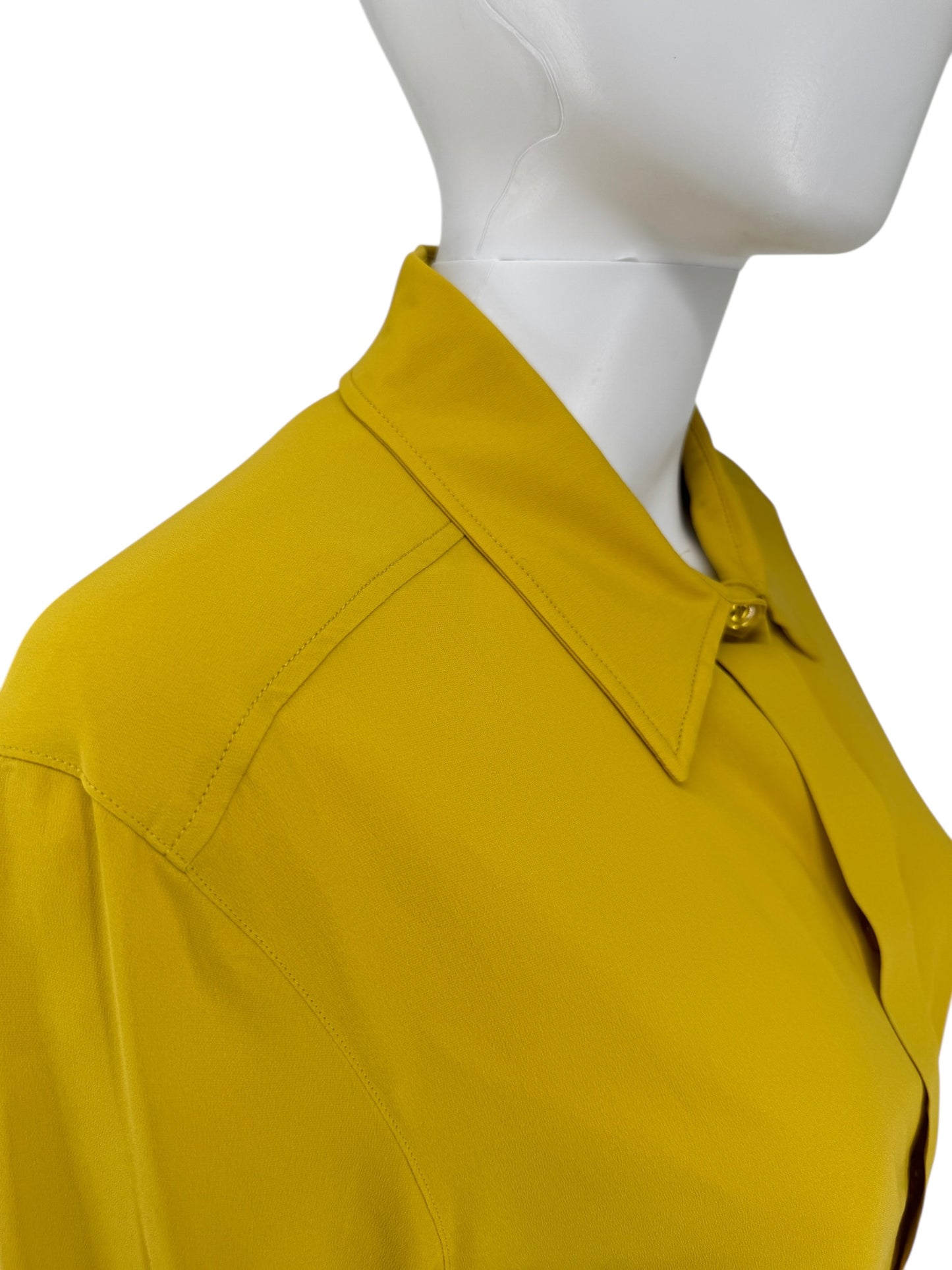 Sportmax Mustard Button-Up Shirt – Size IT 44 / US 8