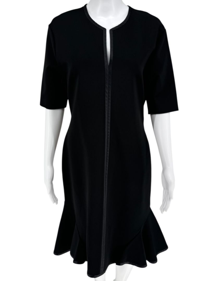 Givenchy Fluted Hem Satin-Trim Dress - Size 44