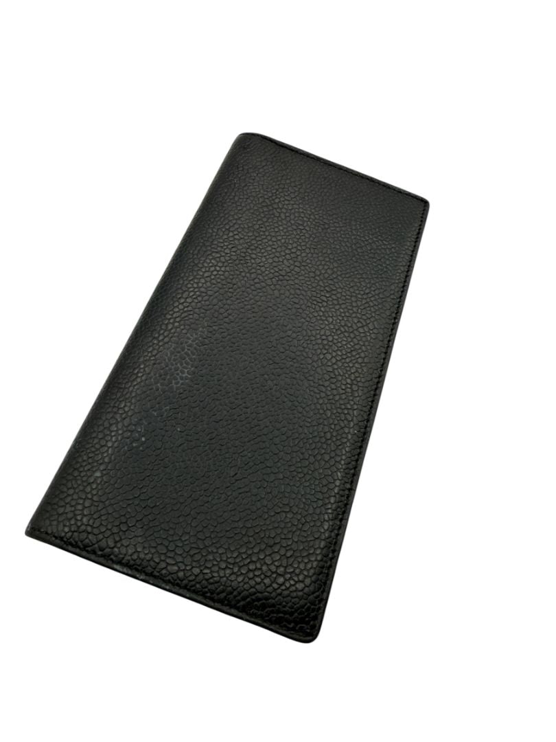 Chanel Black Caviar Leather CC Checkbook Holder – Made in Italy