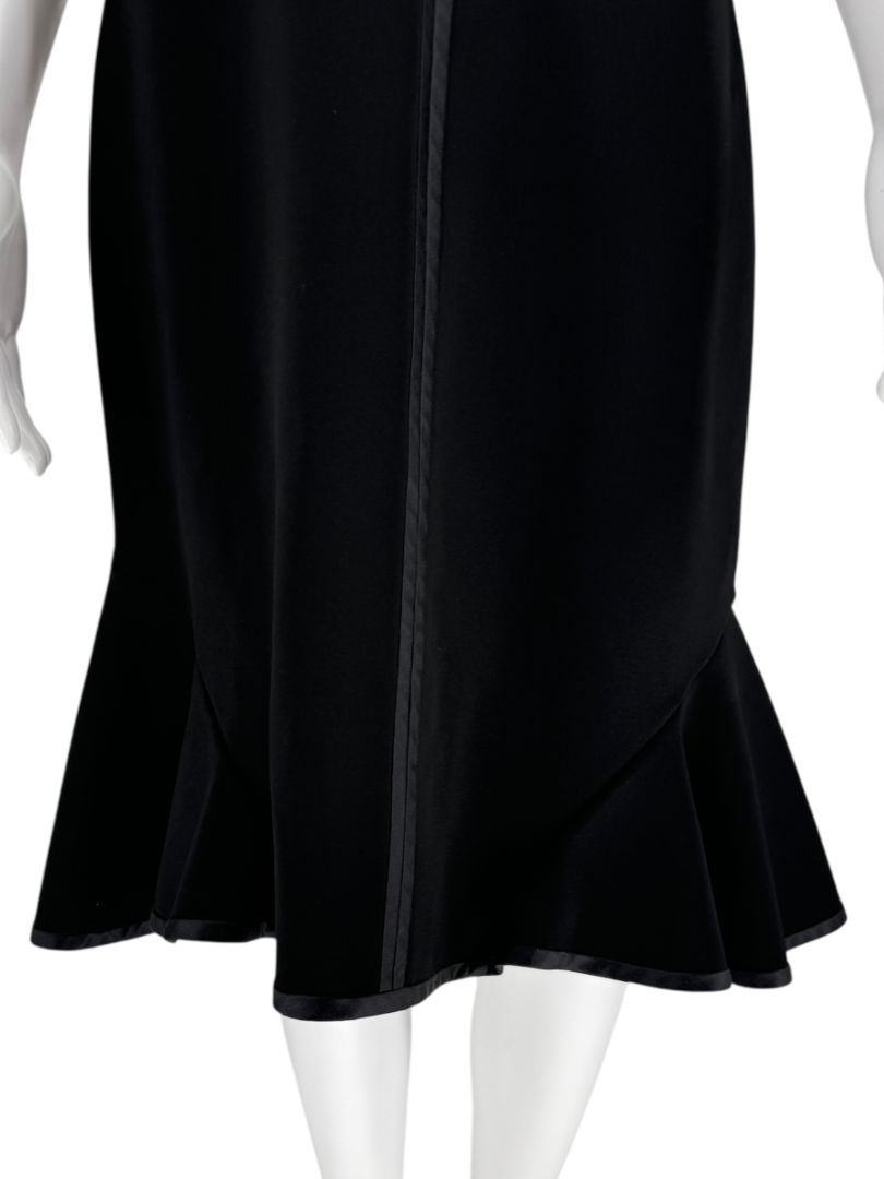 Givenchy Fluted Hem Satin-Trim Dress - Size 44