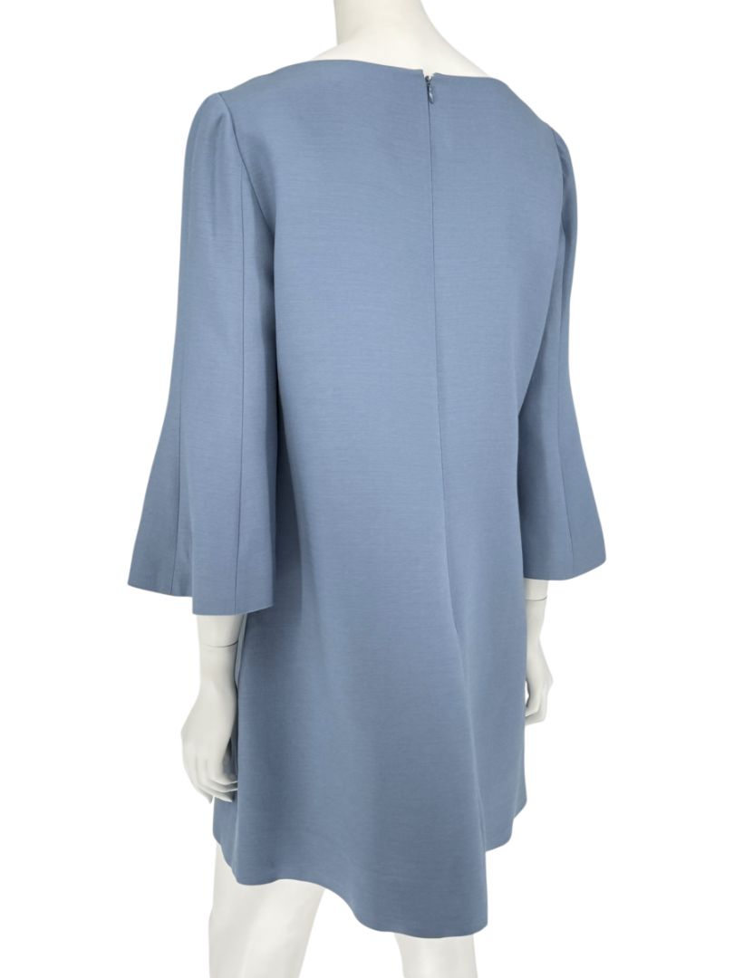 VALENTINO Blue Wool-Silk A-Line Dress – IT 46