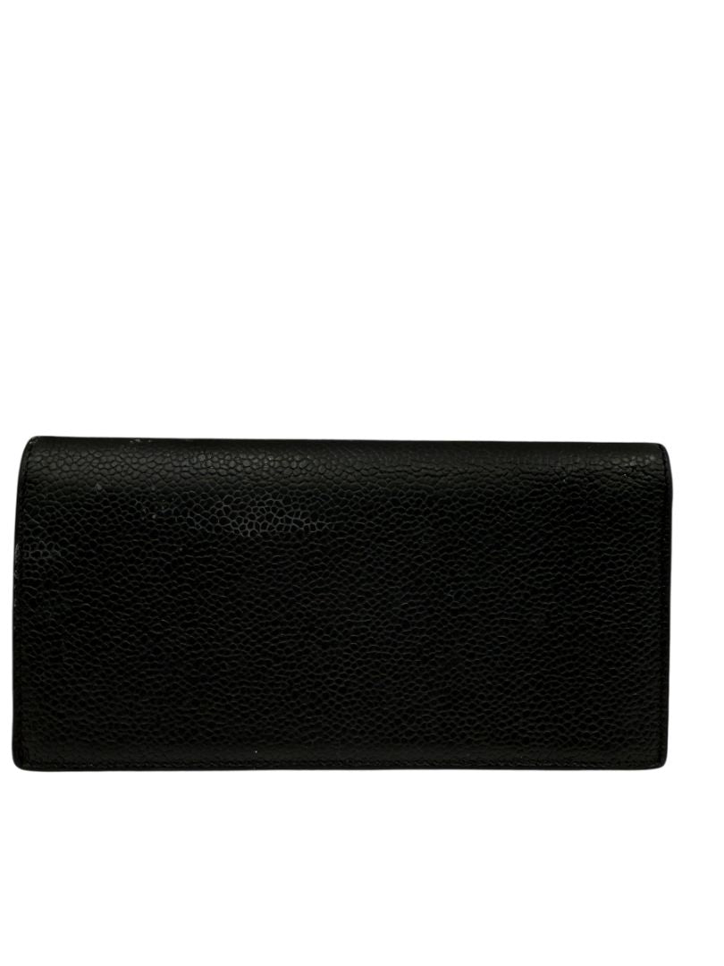 Chanel Black Caviar Leather CC Checkbook Holder – Made in Italy