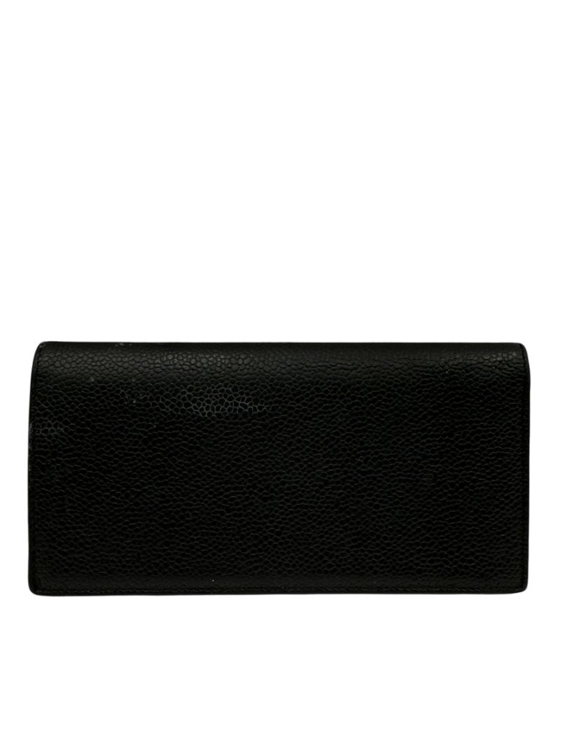 Chanel Black Caviar Leather CC Checkbook Holder – Made in Italy