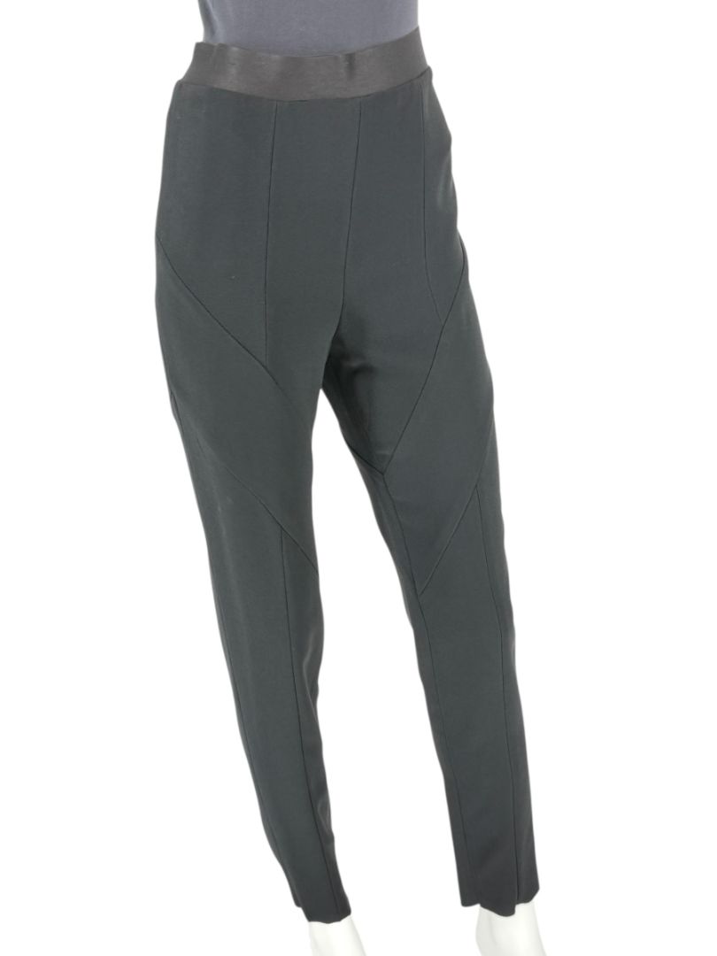 Pamella Roland Black Sculpted Seam Pants - Large