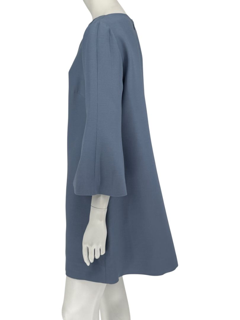 VALENTINO Blue Wool-Silk A-Line Dress – IT 46