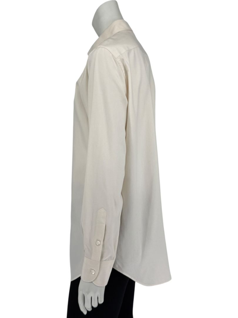 Loro Piana Ivory Silk Button-Up Shirt – Size IT 46