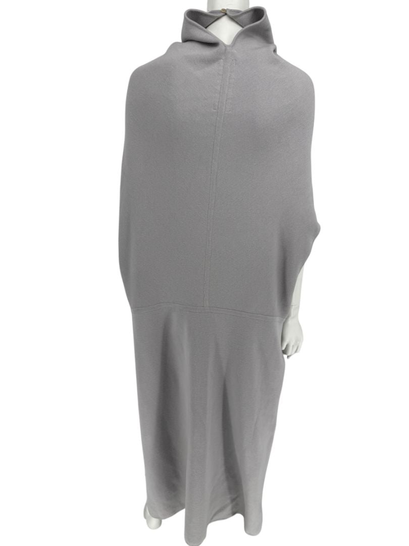 Rick Owens Pearl Grey Sleeveless Knit Funnel Tunic – Size L (IT 48 / US 8)