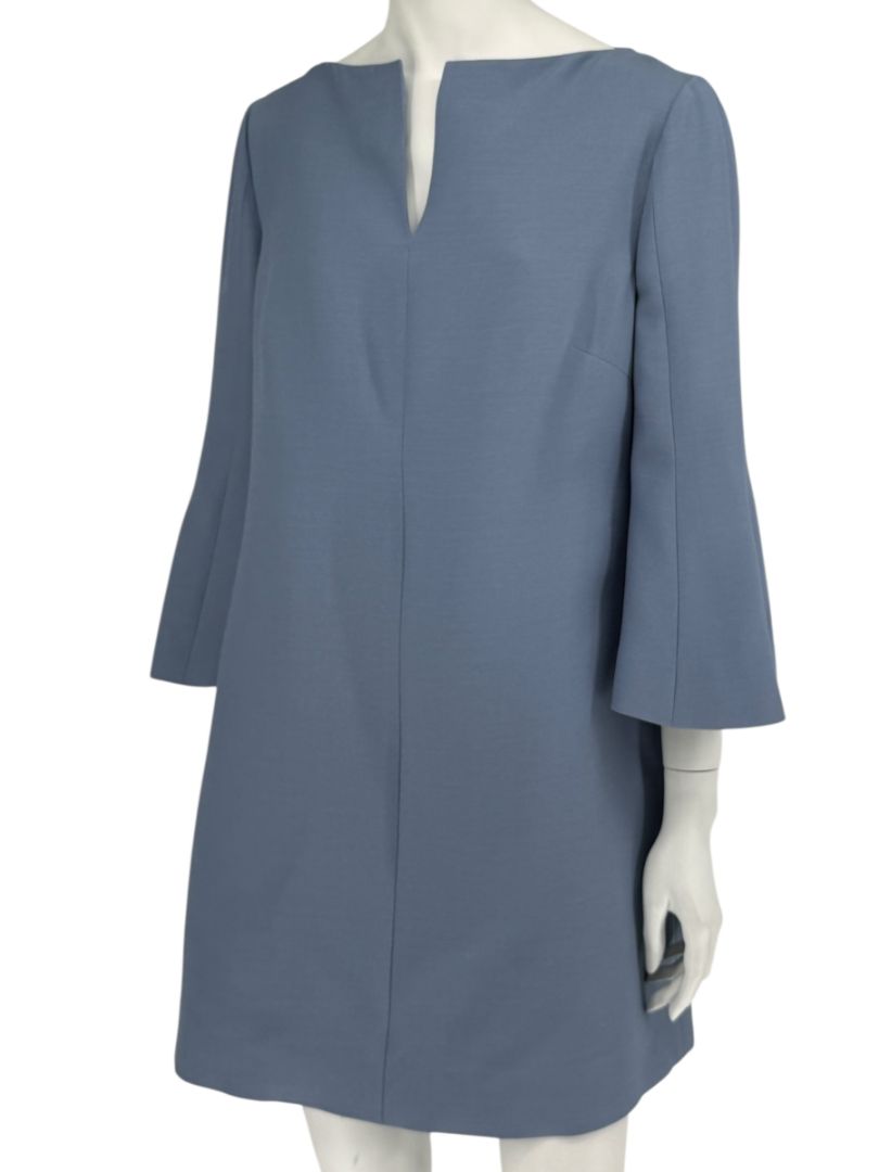 VALENTINO Blue Wool-Silk A-Line Dress – IT 46