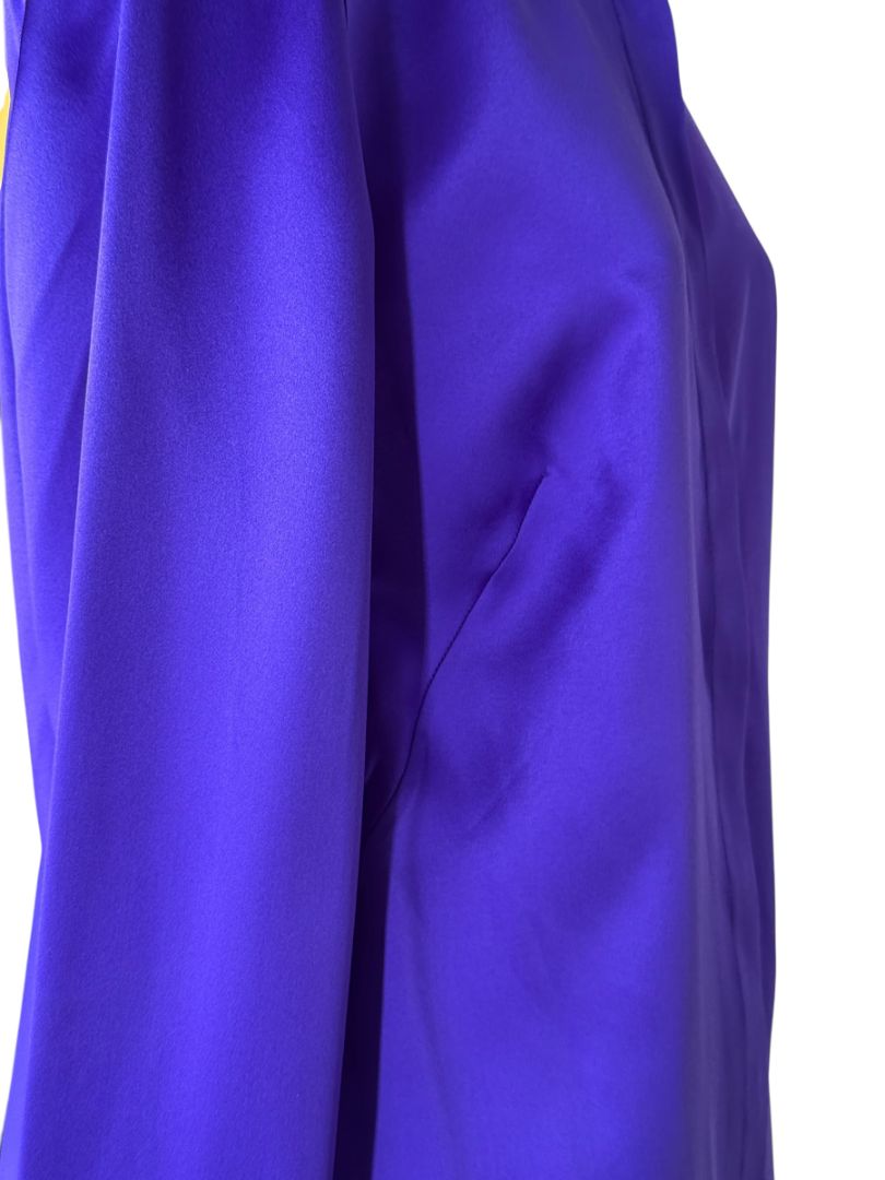 Akris Purple Mulberry Silk Button-Front Blouse – Size 8