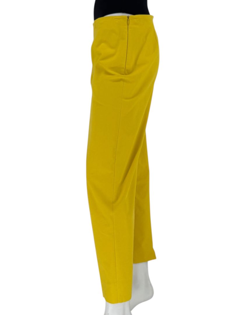 Piazza Sempione “Audrey” Yellow Cropped Pants – Made in Italy – Size 46