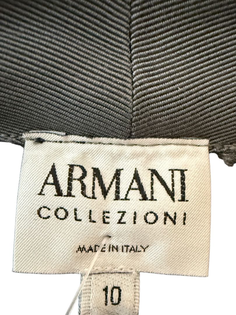 Armani Collezioni Gray Bouclé Knit Coat – Size 10