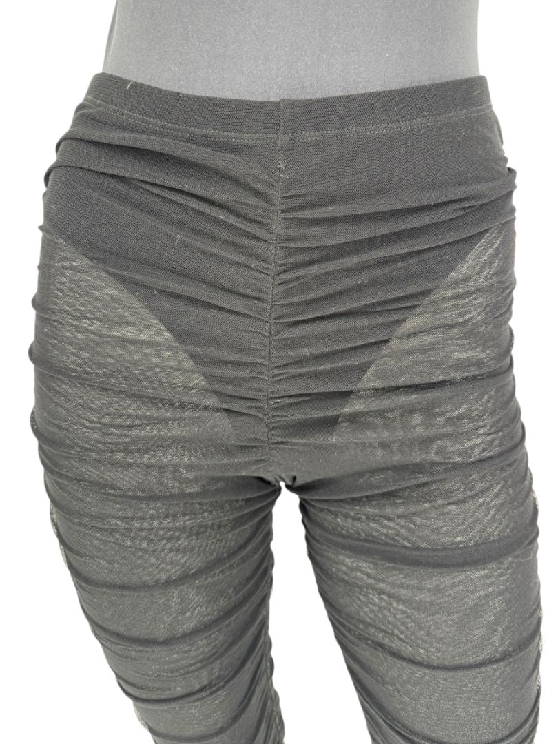 Ruched, footless nylons