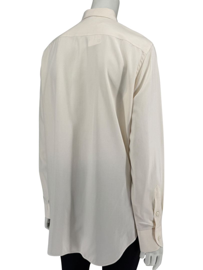 Loro Piana Ivory Silk Button-Up Shirt – Size IT 46