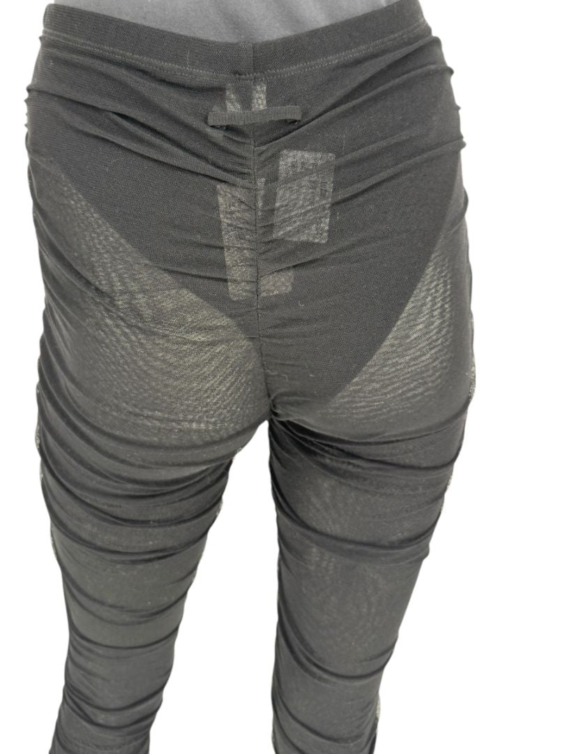 Ruched, footless nylons