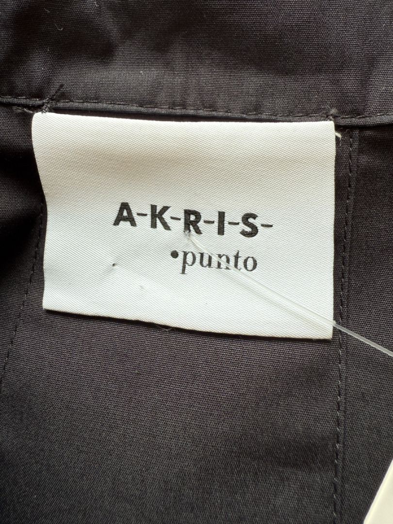 Akris Punto Black Cotton Shirt Dress with Button Detail – Size US 2