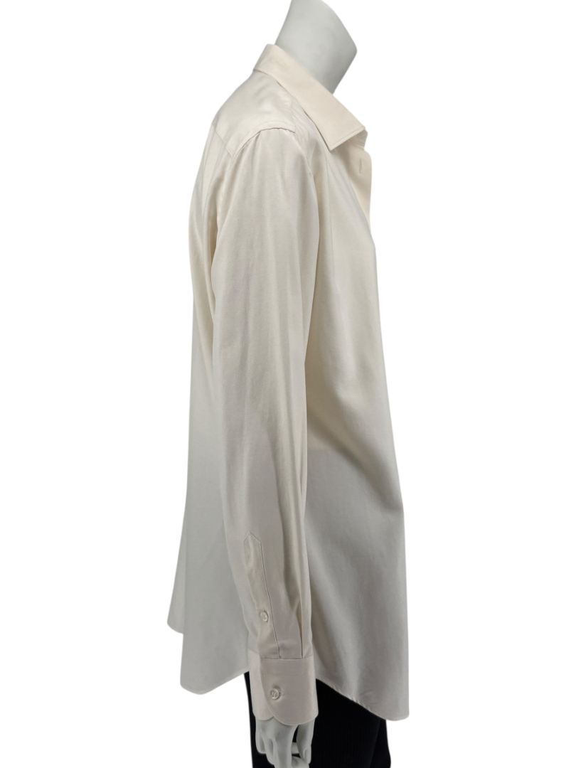 Loro Piana Ivory Silk Button-Up Shirt – Size IT 46