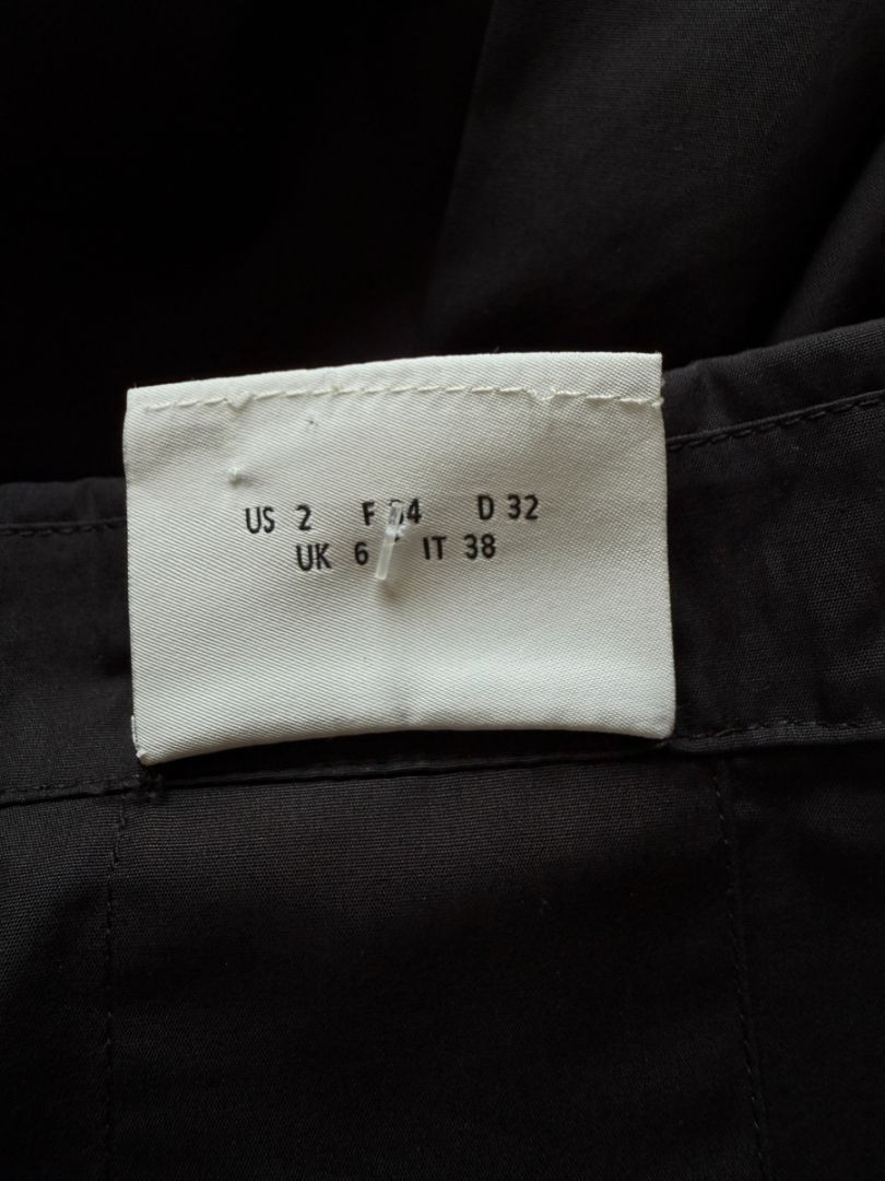 Akris Punto Black Cotton Shirt Dress with Button Detail – Size US 2