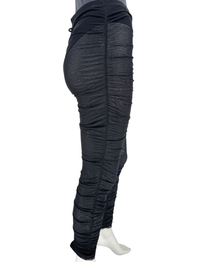 Ruched, footless nylons