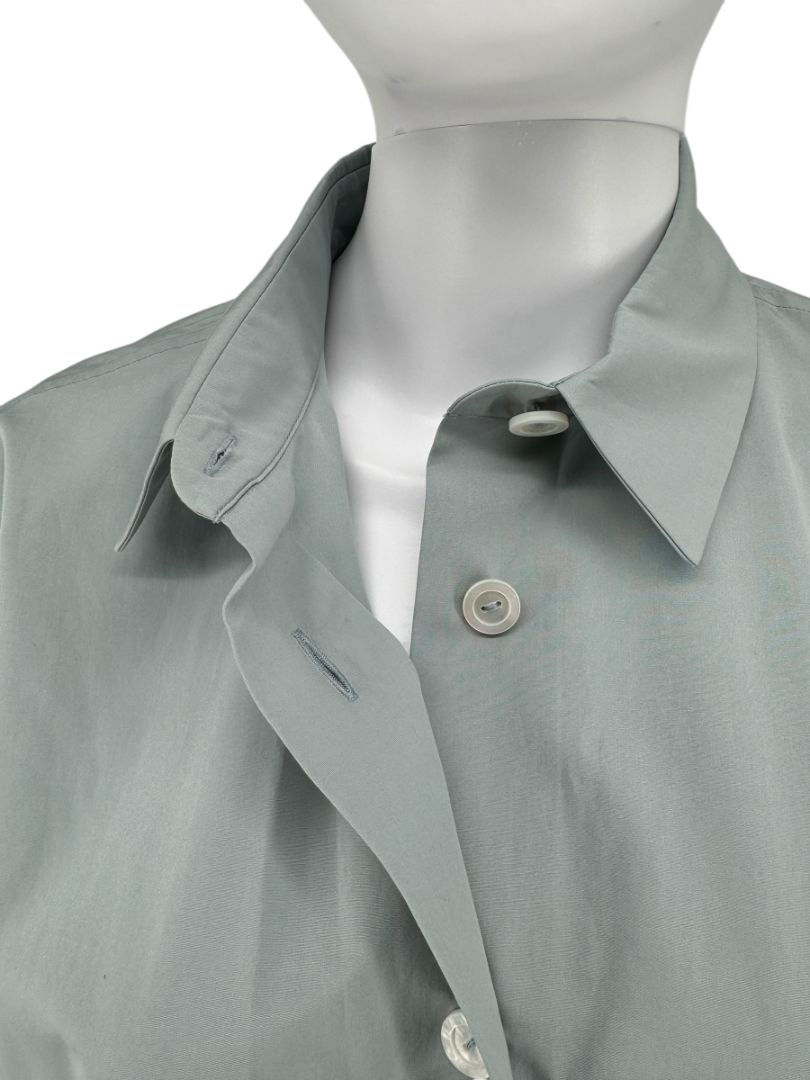 Jil Sander Oversized Cotton Poplin Shirt in Light Sage – Size 36 (US 6)