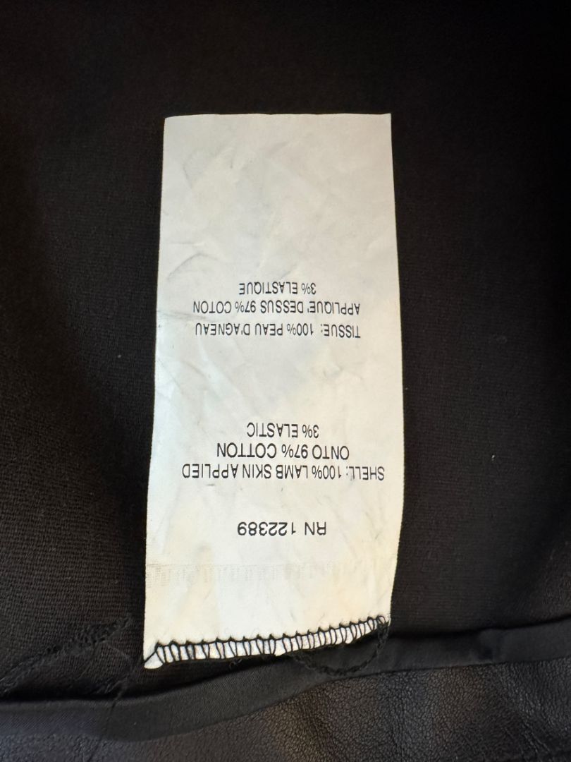 The Row Black Lambskin-Front Legging Pants – Size Large